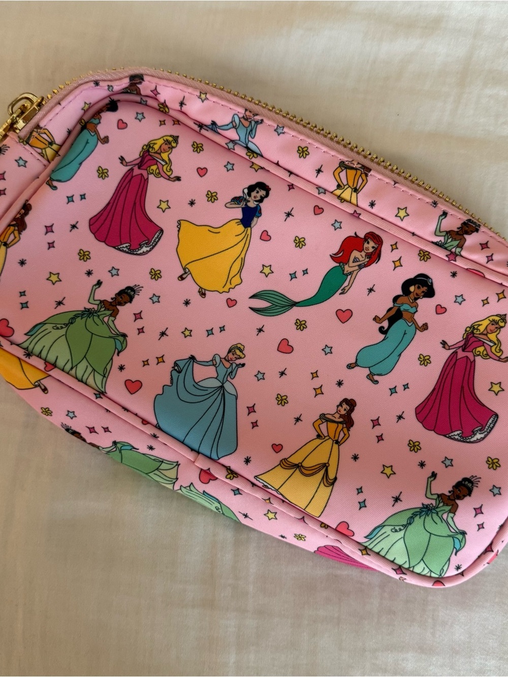 Stoney Clover Lane x Disney Small Princess Pouch with “B” Pearl Patch - Picture 3 of 4